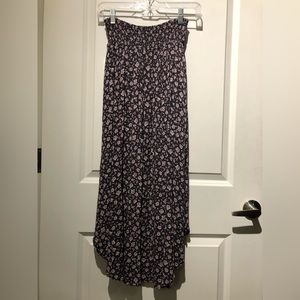 floral skirt navy & pink